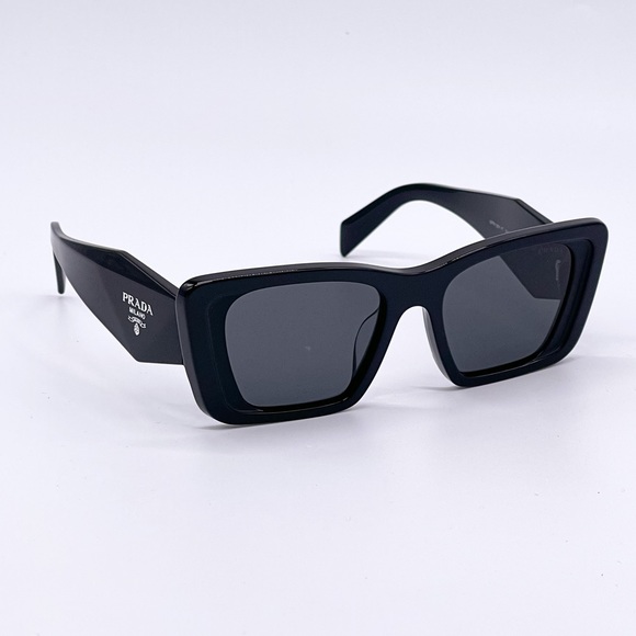 NEW PRADA PR08YSF 1AB5S0 WOMEN’S SUNGLASSES PRADA PR08YS BLACK SPR 08Y - Picture 1 of 12